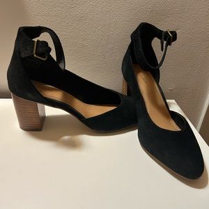 Soludos ankle strap block heels